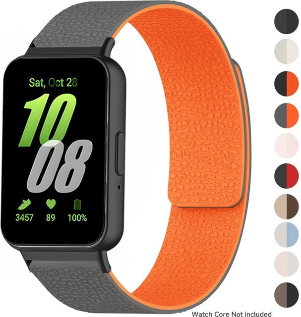 FancyWrist Uhrenarmband Silikon, Schwarz, Unisex, Samsung Galaxy Fit 3 - Bild 1