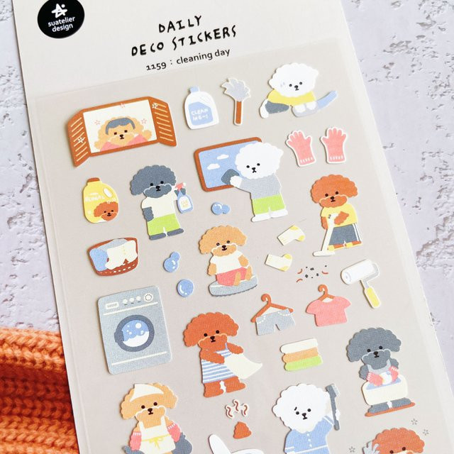 Suatelier Hunde-Reinigungssticker aus Nylon in Multicolour für Scrapbooking und DIY-Journaling - Bild 1