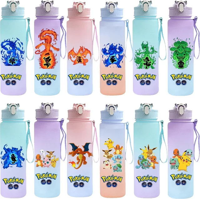 Potdemiel Pokémon Sport-Trinkflasche für Kinder mit Pikachu, Gengar und Glurak, Mehrfarbig, 750 ml - Bild 1