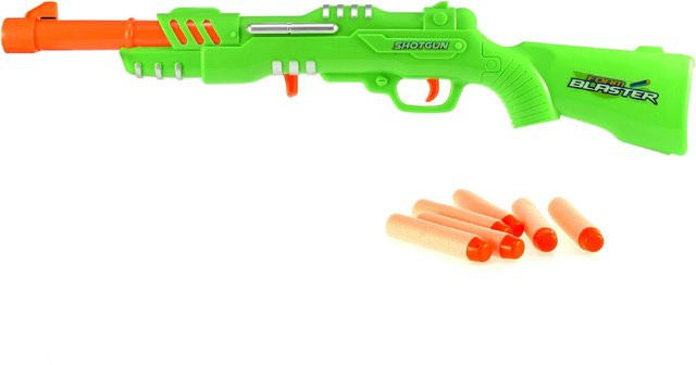 Toi-Toys Foamstrikex Gewehr, Shotgun Pistole, grün - Bild 1
