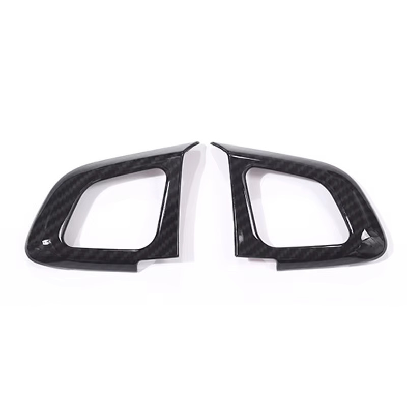 Suetlcoity Lenkrad Zierrahmen Trim Abdeckung in Schwarz für Land Rover Range Rover Evoque 2012-2018 aus ABS - Bild 3