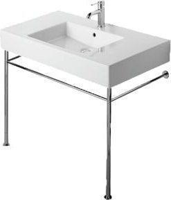 Duravit Metallkonsole Vero für Wandmontage in Silber und Weiß, höhenverstellbar um 6,5 cm - Bild 1