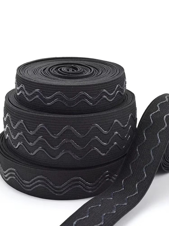 Meetee Silikon-Gummiband Schwarz, 10m elastisches Stretchband für BHs, Sportbekleidung und DIY-Zubehör, Breite: 8-30mm - Bild 6