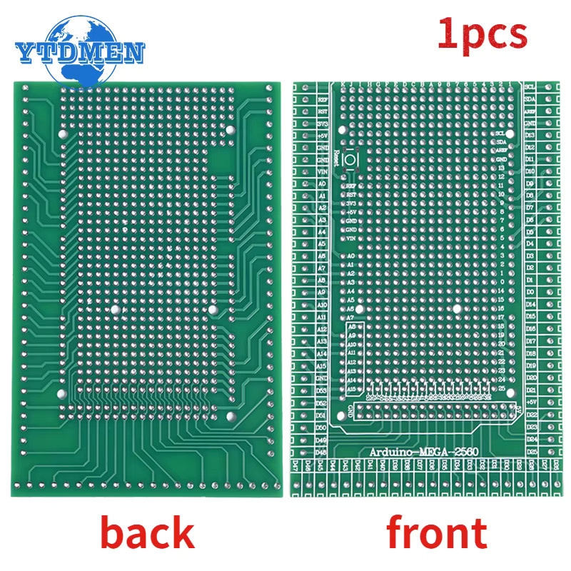 YTDMEN Prototyp-Schraubklemmenblock-Abschirmplatinen-Kit für Arduino Mega 2560 R3, doppelseitiges PCB-Kit - Bild 4