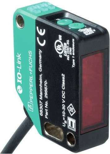Pepperl+Fuchs OMT600-R200-IEP-IO-0,3M-V31-L Abstandssensor in Grün, B/T/H: 41,7 x 15 x 50,6 mm - Bild 1