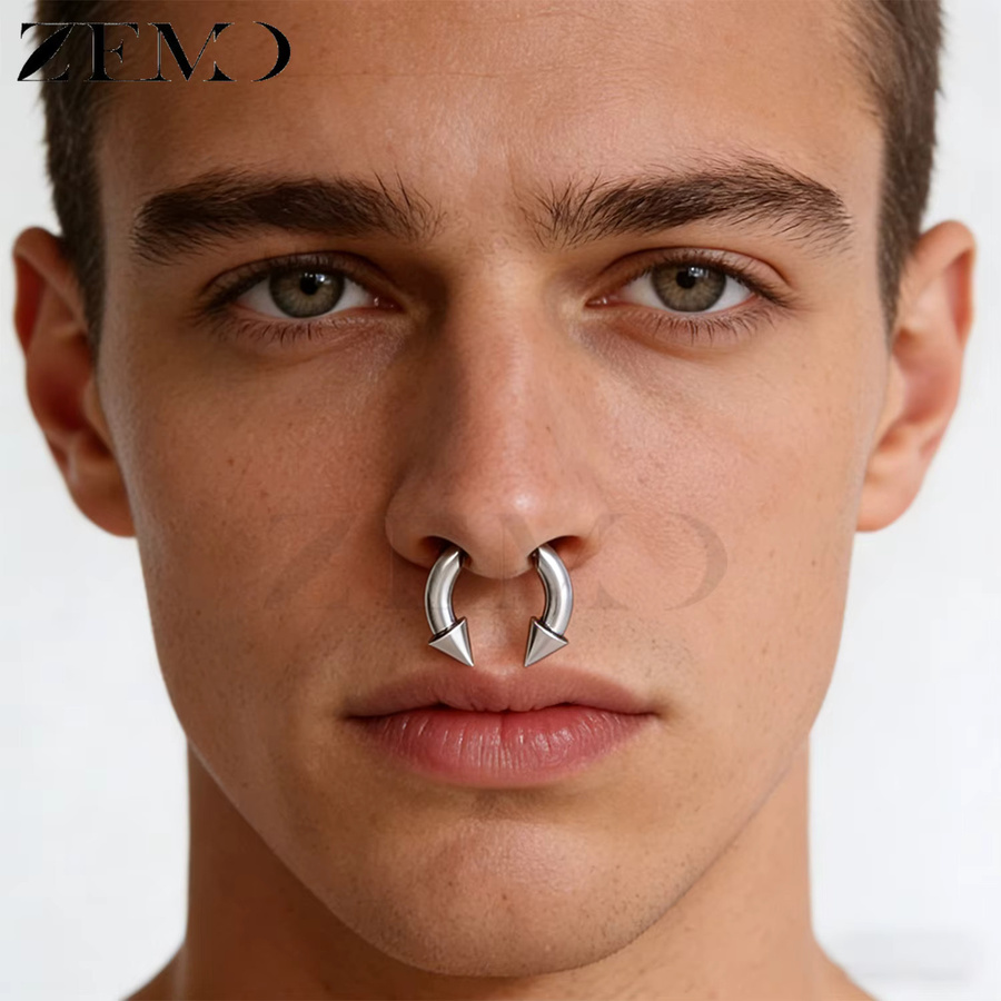 ZEMO Nasenring Edelstahl, Silber, Unisex - Bild 2