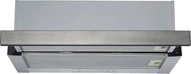 PKM Einbau-Dunstabzugshaube UBH6002-AH Flachschirmhaube in Silber mit Edelstahlblende, Breite: 60 cm, Luftleistung: 319,7 m³/h, LED-Beleuchtung, Energieeffizienzklasse A - Bild 1