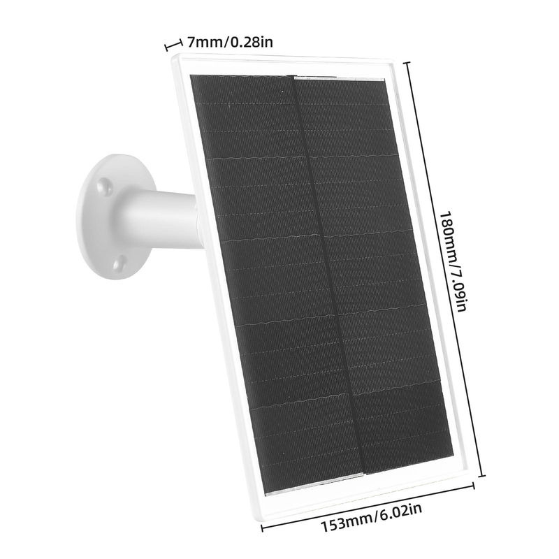 Aneng 10W Solarpanel für Überwachungskameras mit USB-C und Micro-USB Anschluss, IP65 wasserdicht, weiß - Bild 5