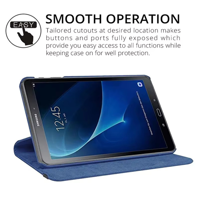 Samsung Galaxy Tab A 10,1 2016 Schutzhülle mit 360 Grad rotierendem Ständer in Blau - Bild 4
