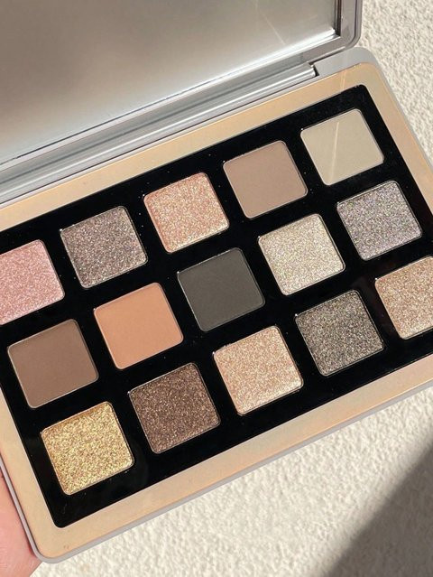 OTRESS Lidschattenpalette, 15 Farben, Matt und Schimmernd, Gray, Unisex - Bild 1