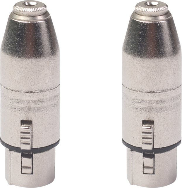 Canon Audio-Adapter XLR 3-Pin auf 6,5mm Mini XLR 5-Pin mit RCA und 3,5mm Klinke in Silber - Bild 1
