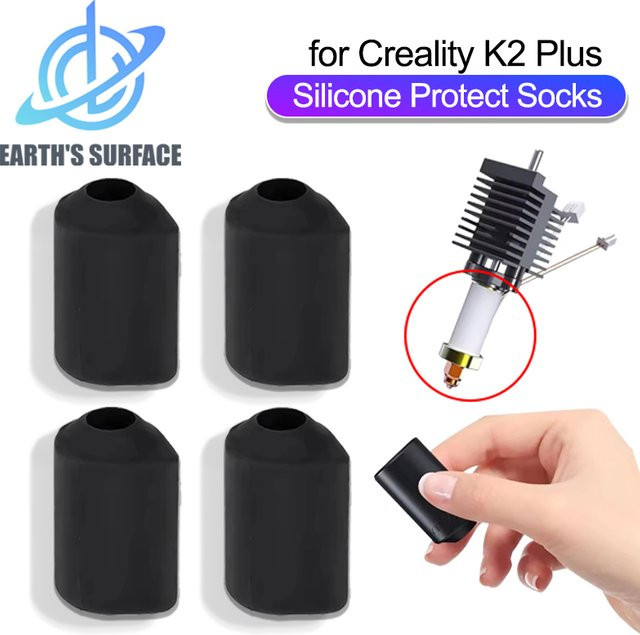 Creality Silikonsocken für K2 Plus Hotend Kit Hi Combo, schwarze Schutzhülle für den Heizblock - Bild 1