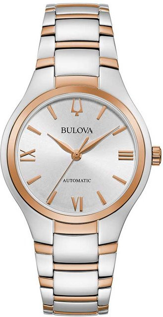 Bulova Armbanduhr Automatik, Edelstahl, Silber, 34 mm, Damen - Bild 1