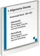 DURABLE Türschild CLICK SIGN in Transparent und Weiß, B: 17,2 cm, H: 17,2 cm - Bild 1