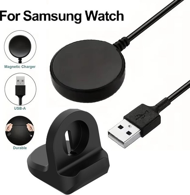 Magnetisches USB-Ladekabel für Samsung Galaxy Watch 4, 3, Active 2 und Galaxy Watch 1 - Bild 1
