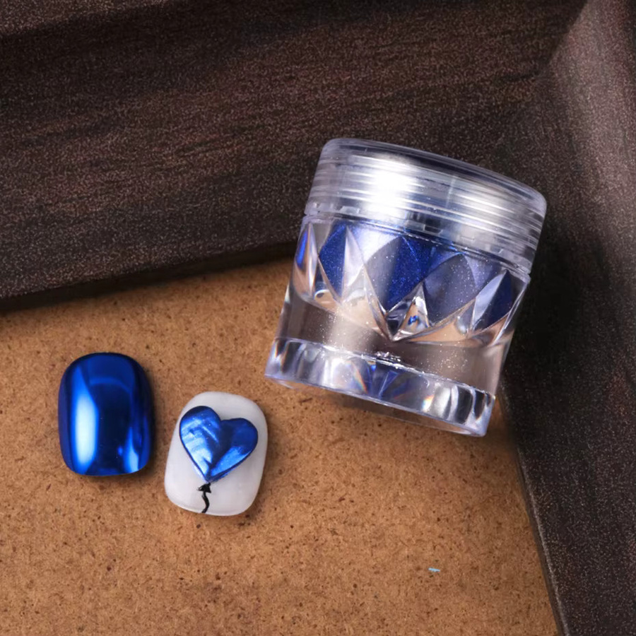 Full Beauty Nagelpulver Metallic, Blau - Bild 5