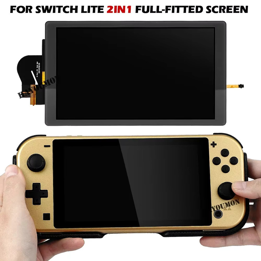 2-in-1 LCD-Touchscreen Ersatzdisplay für Nintendo Switch Lite in Grau - Bild 3