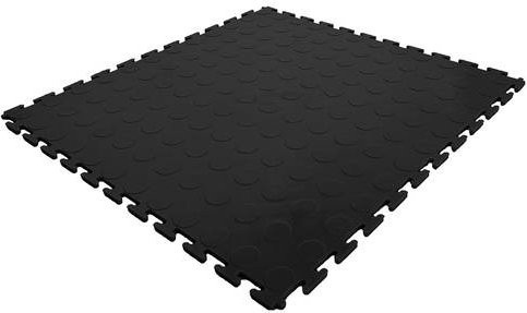 Kunzer Werkstattbodenfliese aus PP in Schwarz, 10 Stück, B/T/H: 51 x 51 x 0,7 cm - Bild 1