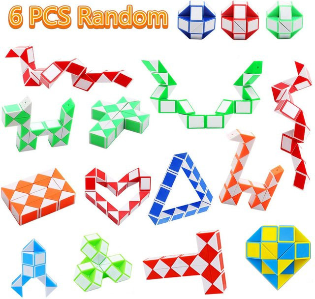 Kidsly Schlangenwürfel-Twist-Klapppuzzle, 6-teiliges Set, ab 3 Jahren - Bild 1