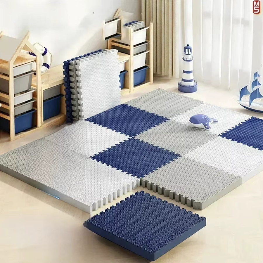 DHDH Spielmatte für Kinderzimmer in Grau mit geometrischem Design, Dicke: 2,5 cm - Bild 3