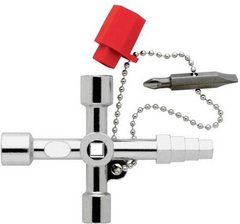Klauke KL505 Mastschlüssel mit Kette und Adapter in Silber - Bild 1