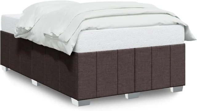 vidaXL Bettgestell aus Kiefernholz in Dunkelbraun mit Stoffbezug B/T/H: 120 x 200 cm - Bild 1