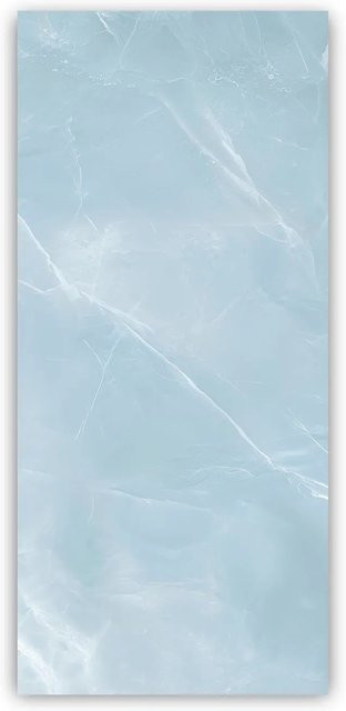 Walllux Duschrückwand Marmoris Aqua in Steinoptik aus Alu-Verbund, Farbe: Blau, B/H: 90 x 200 cm, Stärke: 3 mm - Bild 1
