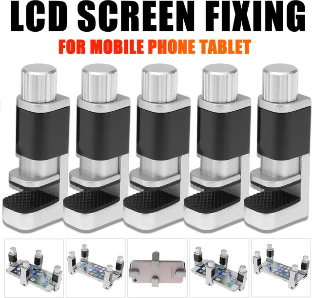 ANENG Einstellbarer Kunststoff Clip für die Telefon Reparatur von LCD Displays und Bildschirmen in Silber - Bild 1