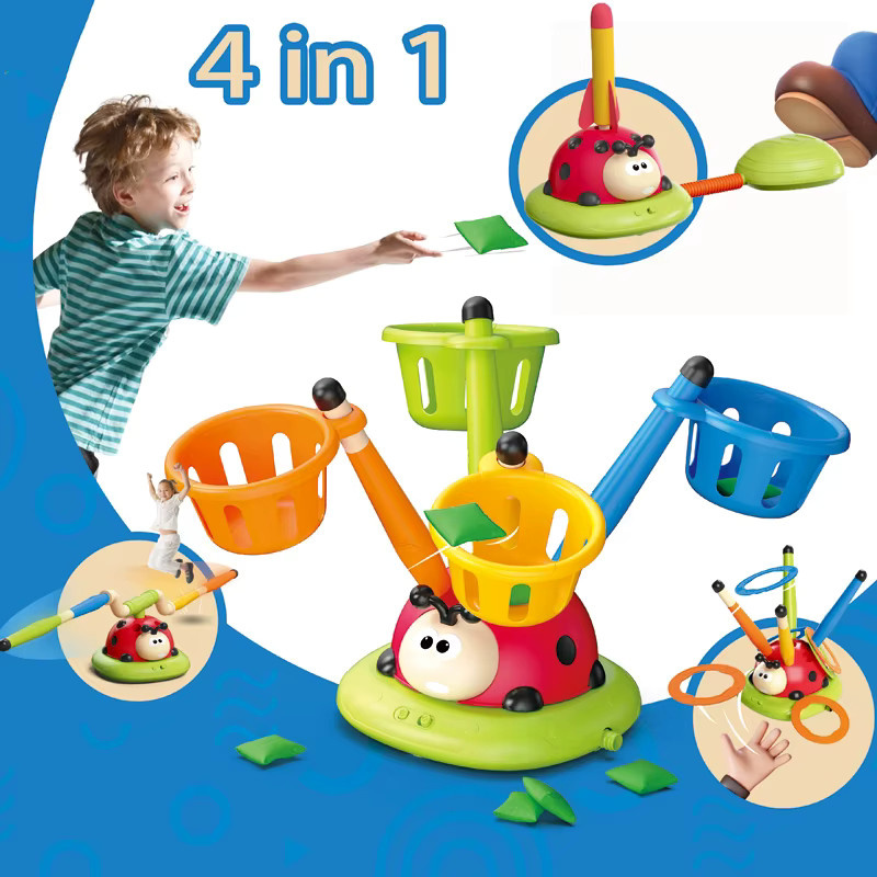 yikesong Marienkäfer Baseball-Spielzeug, Seilspringmaschine, 4-teiliges Set - Bild 3