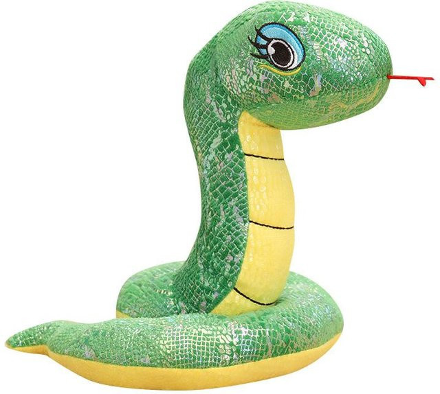 Pailletten Schlange, Plüschtier, rot, 20cm - Bild 1