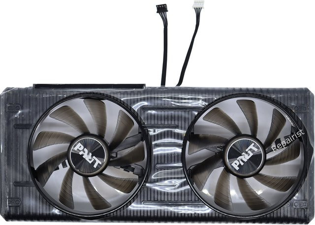 Palit GPU-VGA-Kühler mit Gehäuse und Lüfter für RTX 3060 3060 Ti Dual OC V1 und RTX 3050 Dual OC, Schwarz, FD9015U12S - Bild 1
