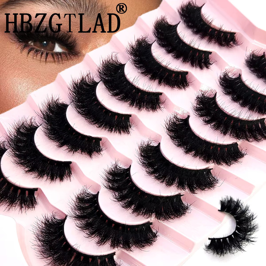 HBZGTLAD Falsche Wimpern, 3D, Black, Unisex, 8 Paar - Bild 3