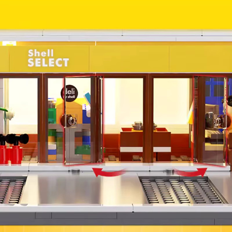 Shell Einzelhandel Station, Bausteine, mit Beleuchtung, 1.309 Teile - Bild 4