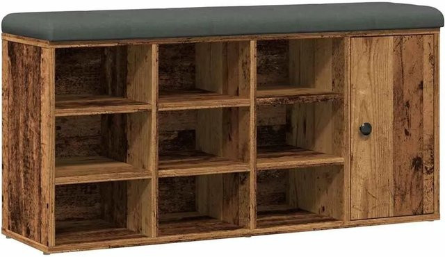 vidaXL Schuhbank in Altholz-Optik aus Holzwerkstoff, B/T/H: 110 x 32 x 50 cm - Bild 1