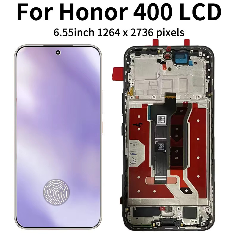Honor 400 Ersatzdisplay mit 6.55 Zoll AMOLED Touch Digitizer in Schwarz - Bild 3
