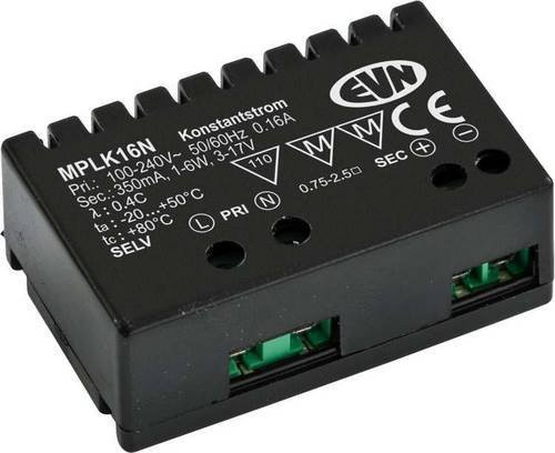 EVN LED-Betriebsgerät MPLK16N Netzgerät 350mA 1-6W IP20 Schwarz - Bild 1