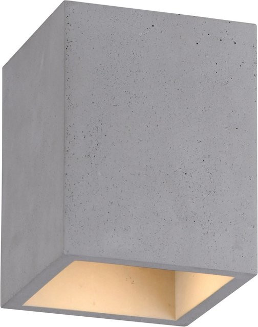 Paul Neuhaus Deckenleuchte Eton in Grau aus Beton, eckig, B: 11 cm, T: 14 cm - Bild 1