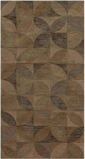 Lola&Moi Teppich Amber Gold geometrisch minimalistisch B: 80 cm, T: 150 cm - Bild 1