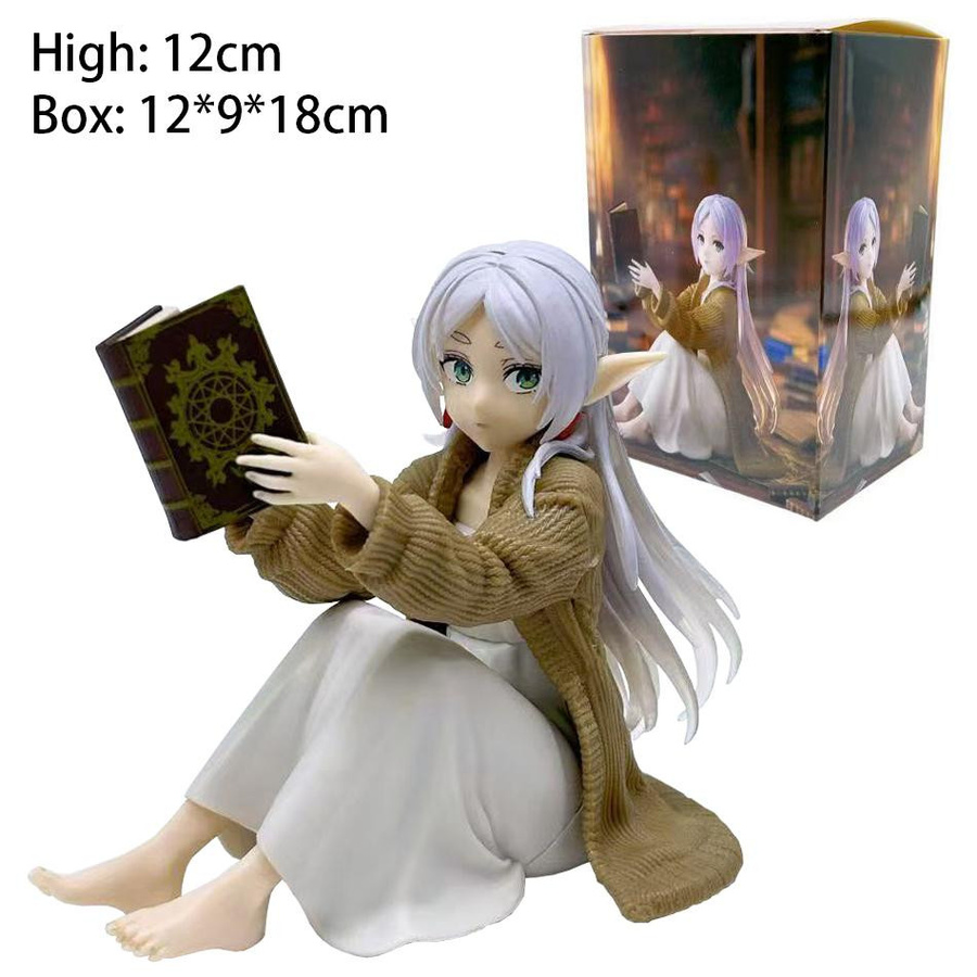 Wucifang Jewelry Frieren Anime Figur in sitzender Haltung mit Schatztruhe und Monster, Multicolor, PVC - Bild 1
