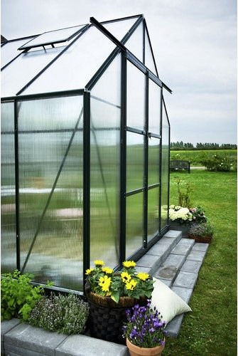 Halls Gewächshaus Magnum 128 in Grün mit 6 mm Stegdoppelplatten aus Polycarbonat, B/T: 257 x 384 cm, 9,9 m² - Bild 2