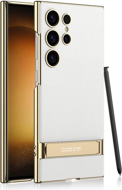GKK Triumph Ultradünne Lederhülle mit Ständer für Samsung Galaxy S24 Ultra und S23 Ultra 5G in verschiedenen Farben - Bild 1