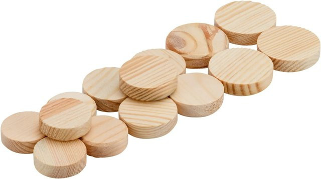 LUX-TOOLS Ausbesserungs- und Bastelplättchen in Beige, Set mit 15 mm, 20 mm und 25 mm - Bild 1
