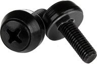 StarTech.com M5 x 12mm Montageschrauben für Server-Racks, Schwarz, 50er Packung - Bild 1