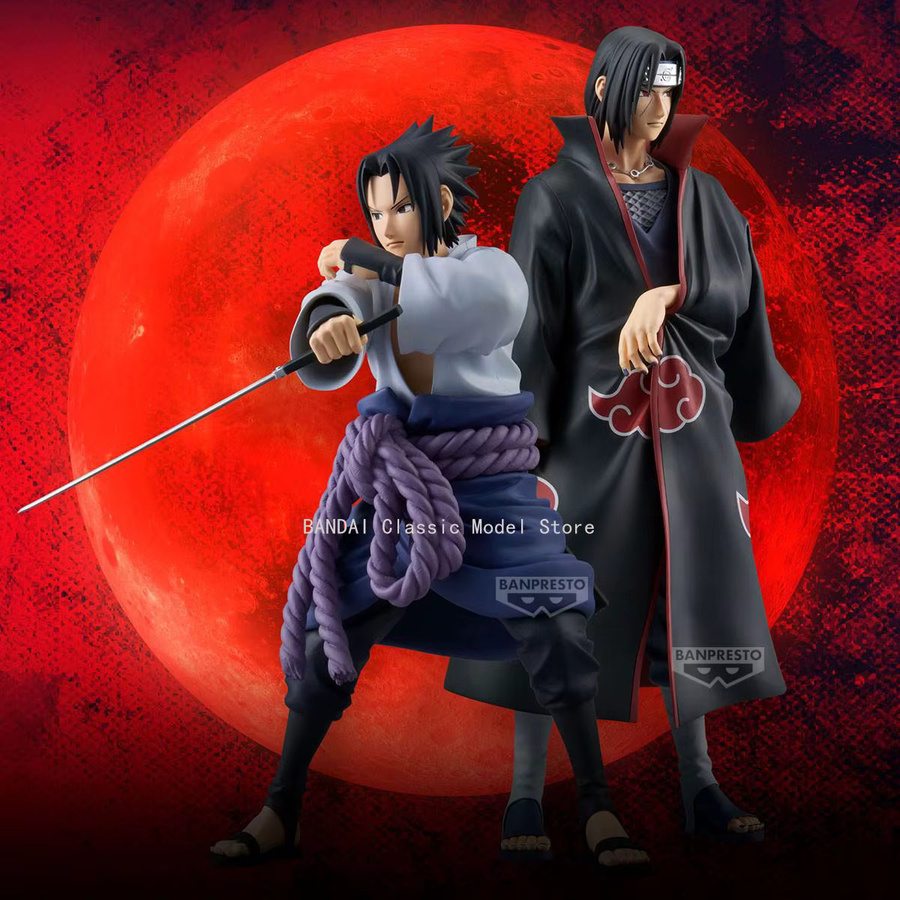 Banpresto Naruto Grandista Anime Figur Uchiha Itachi und Uchiha Sasuke in Schwarz, Höhe: 28 cm - Bild 3