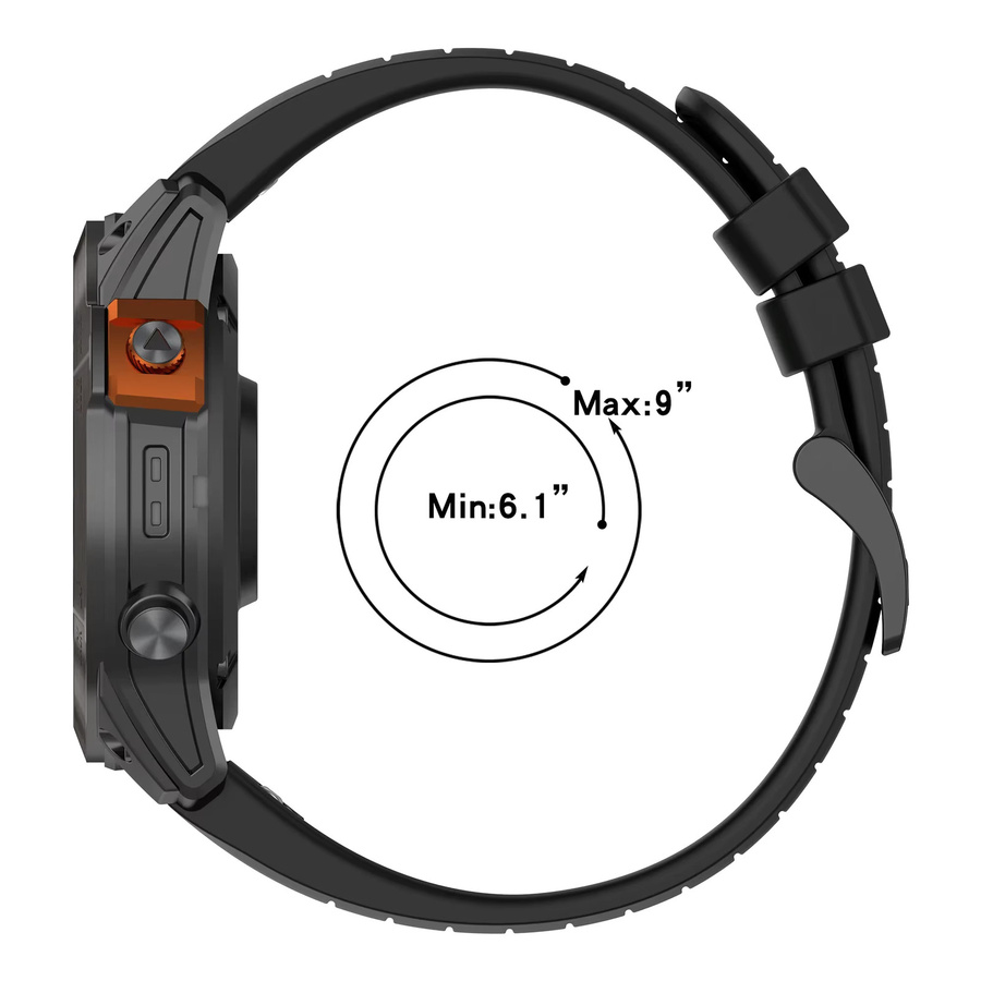 ZHANGU Uhrenarmband Silikon, Schwarz, Unisex - Bild 3