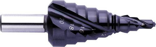 Exact HSS Stufenbohrer mit TiAIN-Beschichtung und 3-Flächenschaft, Farbe: Silber, Gesamtlänge: 76 mm - Bild 1