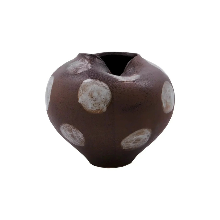 House Doctor Vase Expo aus Keramik in Braun und Gebrochen Weiß, organisch geformt, Höhe: 19 cm - Bild 1