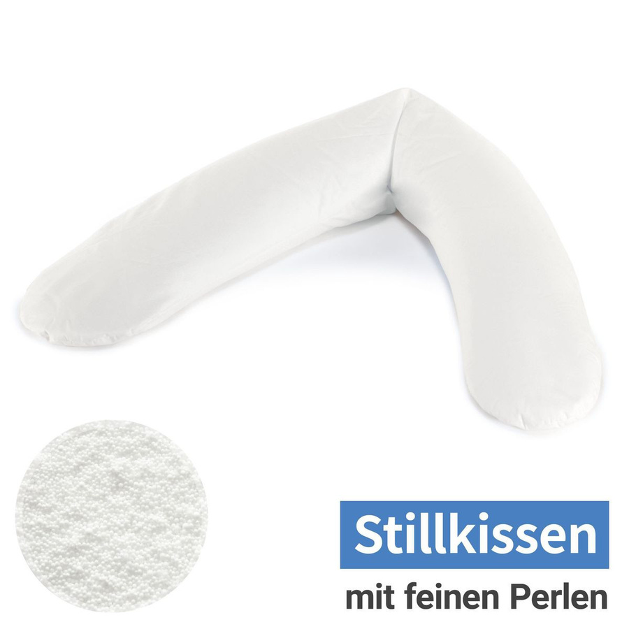 Theraline Stillkissen Das Komfort mit feiner Perlen-Füllung, Farbe: Weiß, Länge: 180 cm - Bild 1