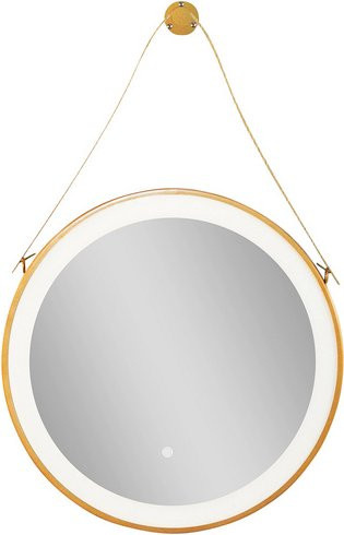 Sanotechnik Rundspiegel mit LED-Beleuchtung und Touch-Schalter in Gold, B: 60 cm, H: 60 cm - Bild 1