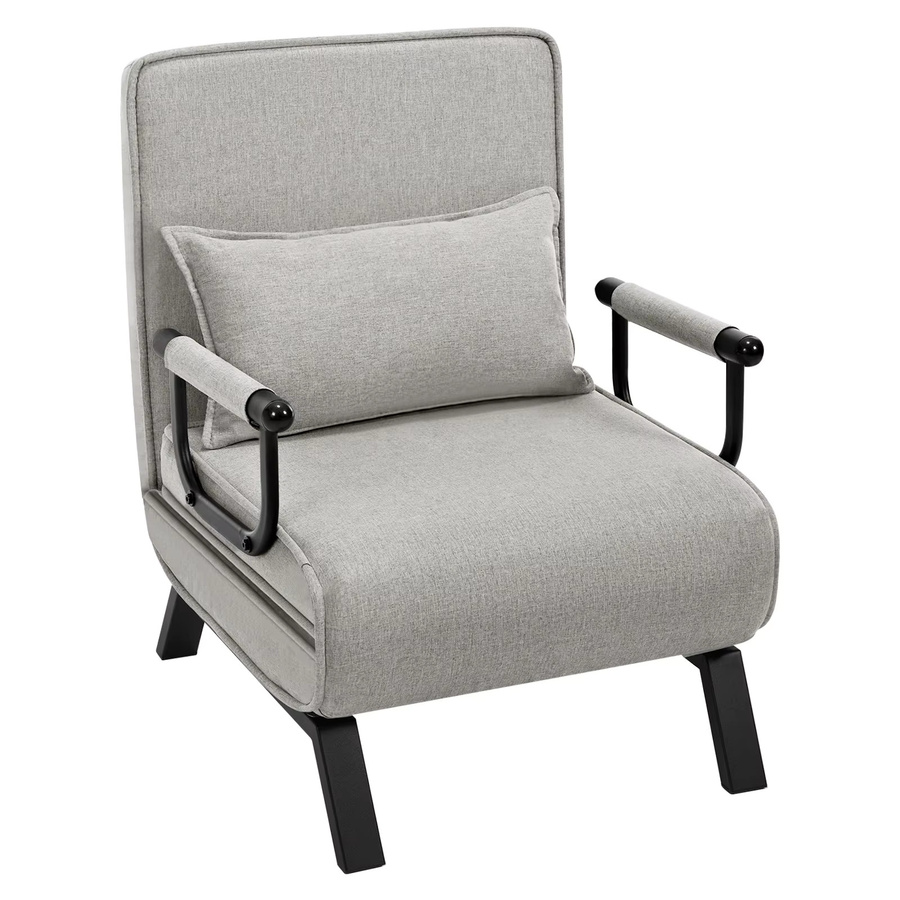 WOLTU 3-in-1 Sofabett als Leinen-Klappstuhl mit abnehmbarem Kissen und verstellbarer Rückenlehne in Beige oder Grau - Bild 2